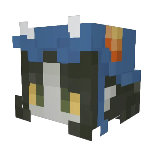 Chenbird Minecraft avatar head, 3D render