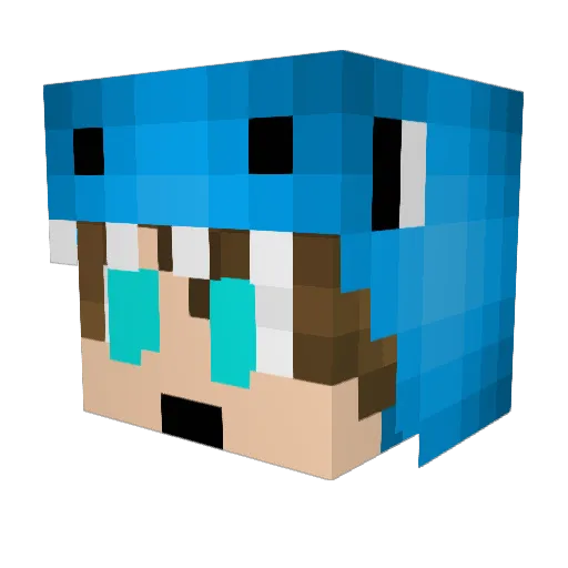 ChengXi Minecraft avatar head, 3D render