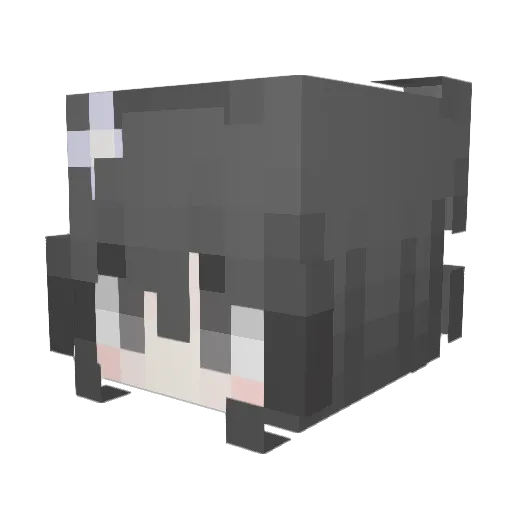 ChengZZzzz Minecraft avatar head, 3D render