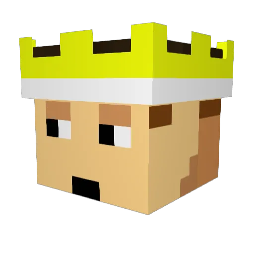 ChengZiii Minecraft avatar head, 3D render