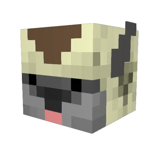 Chenise Minecraft avatar head, 3D render