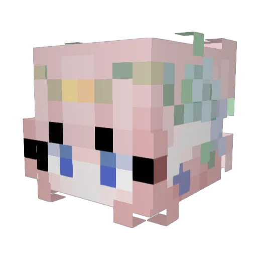 Chenjiringu Minecraft avatar head, 3D render