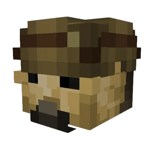 Chenrov Minecraft avatar head, 3D render
