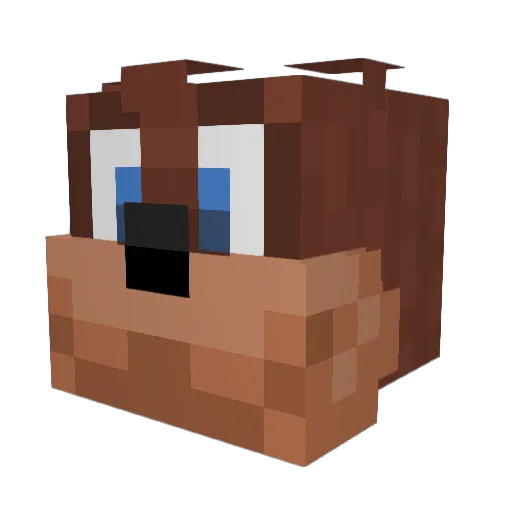 Chente Minecraft avatar head, 3D render