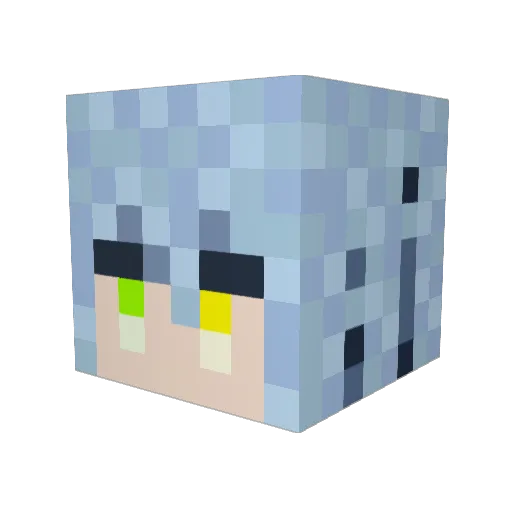 Chenya75 Minecraft avatar head, 3D render