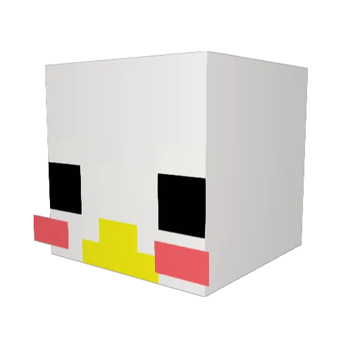 Cheolsu__ Minecraft avatar head, 3D render