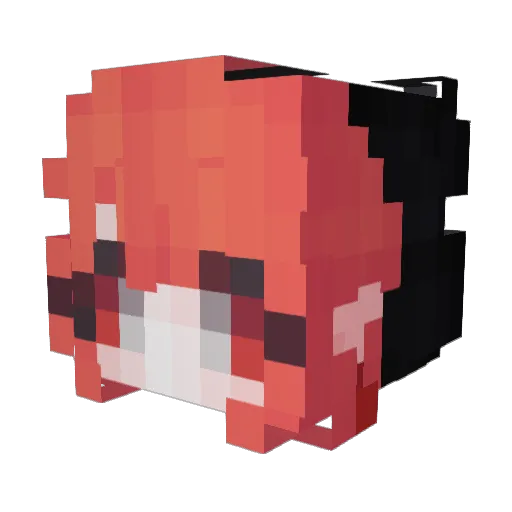 CheonHo_ Minecraft avatar head, 3D render