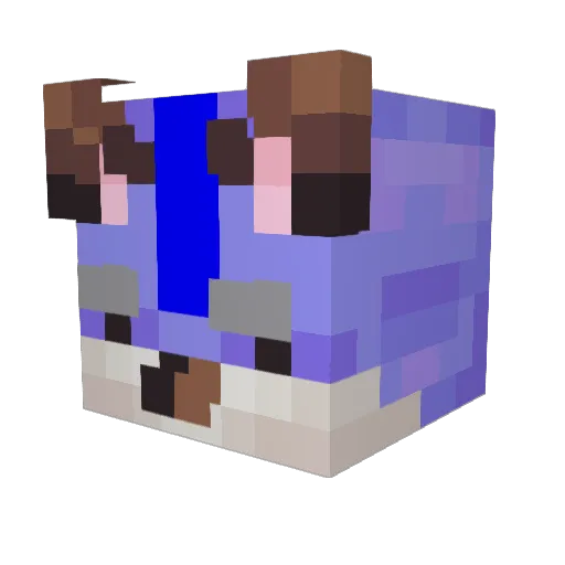 Cheong05 Minecraft avatar head, 3D render