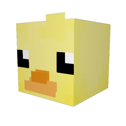 Chepyta Minecraft avatar head, 3D render