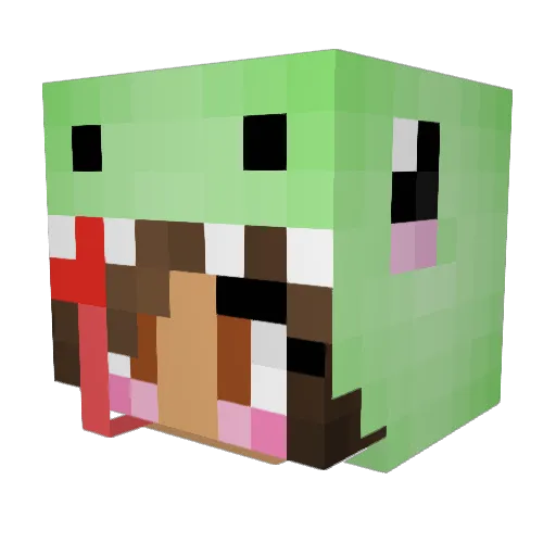 CherShay Minecraft avatar head, 3D render