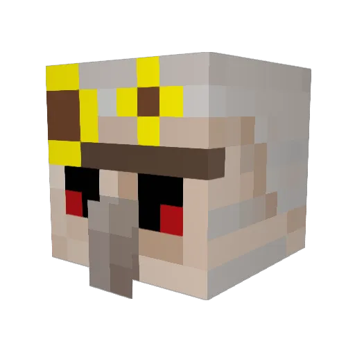 Cherello Minecraft avatar head, 3D render