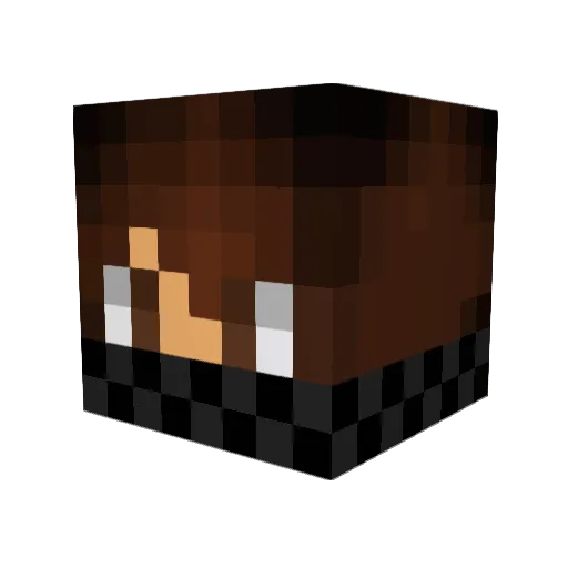 Chergnene Minecraft avatar head, 3D render