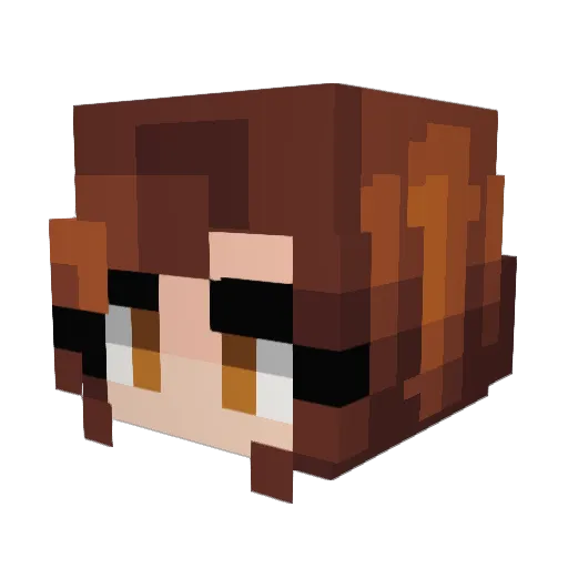CheriMax Minecraft avatar head, 3D render