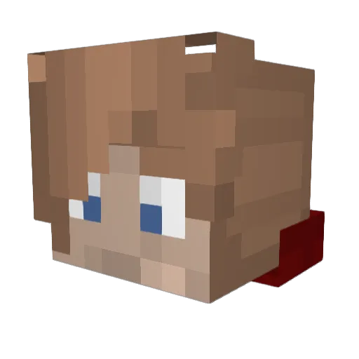 Cherick Minecraft avatar head, 3D render