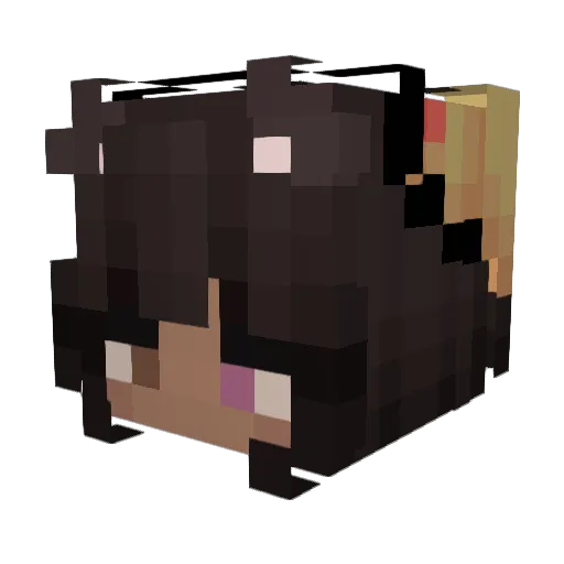 CherieTati Minecraft avatar head, 3D render