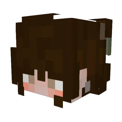 CherieXO Minecraft avatar head, 3D render