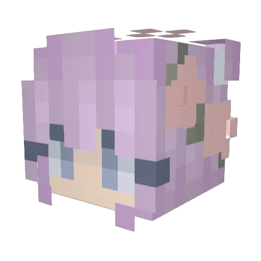 Cherie_Hax Minecraft avatar head, 3D render