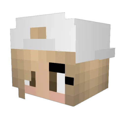 Cheriian Minecraft avatar head, 3D render