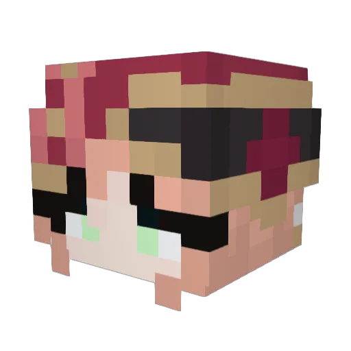 Cherinn Minecraft avatar head, 3D render