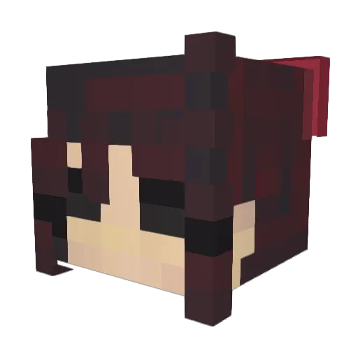 Cherisly Minecraft avatar head, 3D render
