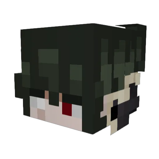 Cherixhawa_ Minecraft avatar head, 3D render