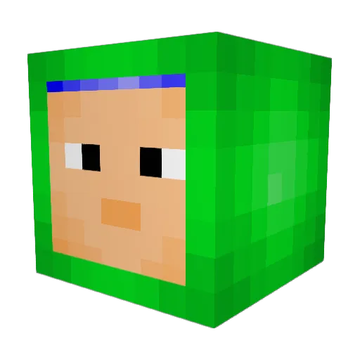 Cherkoff Minecraft avatar head, 3D render