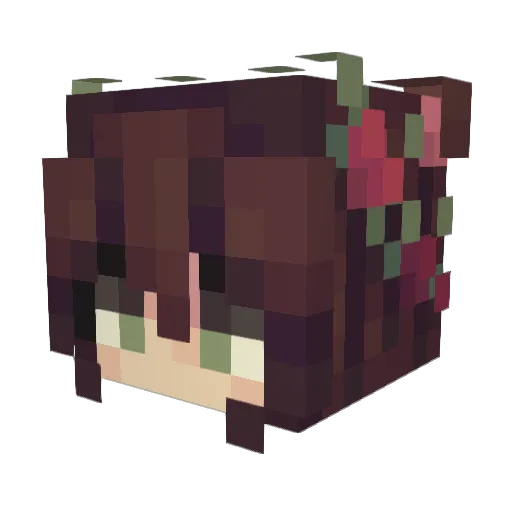 Cherlynxn Minecraft avatar head, 3D render