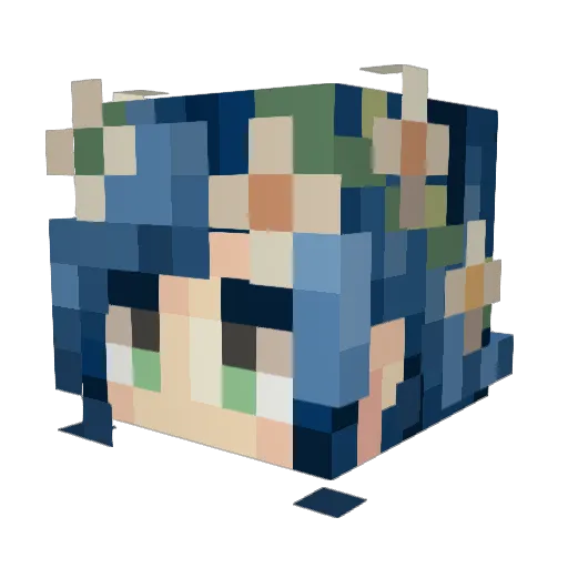Chernika999 Minecraft avatar head, 3D render
