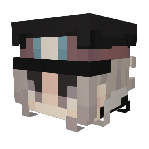 Chernila Minecraft avatar head, 3D render