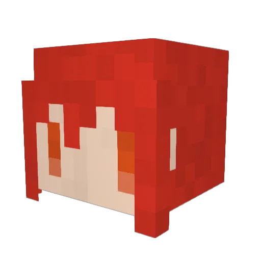 Chernushka Minecraft avatar head, 3D render