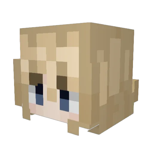Cherokerokee Minecraft avatar head, 3D render