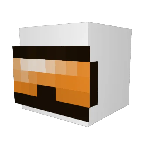 Cheroum Minecraft avatar head, 3D render