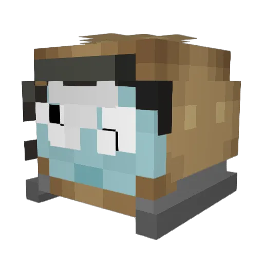 Cherpmoid Minecraft avatar head, 3D render