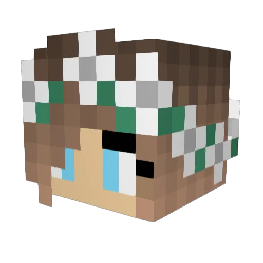 Cherri44 Minecraft avatar head, 3D render