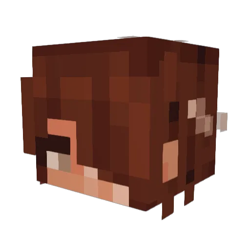 CherriFire Minecraft avatar head, 3D render