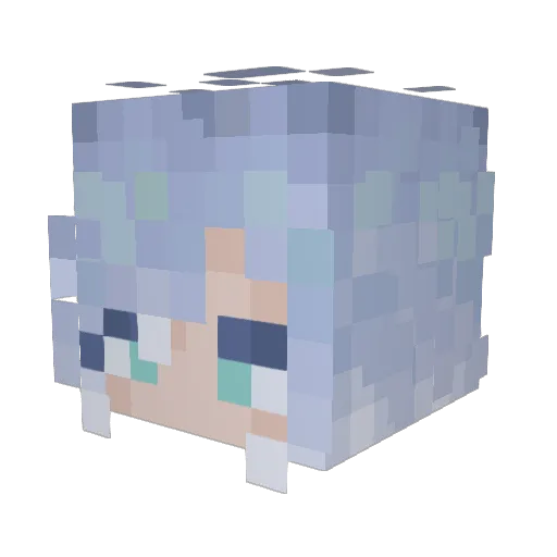 CherriPGaming Minecraft avatar head, 3D render