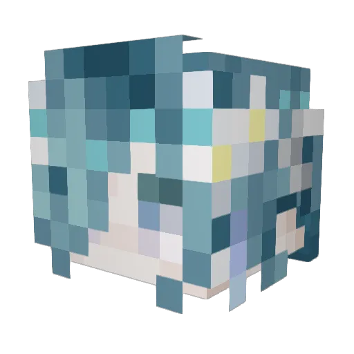 Cherriedeberrie Minecraft avatar head, 3D render