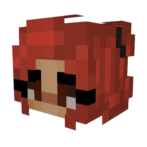 Cherriez_Games Minecraft avatar head, 3D render