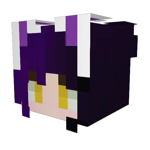 Cherrosbun Minecraft avatar head, 3D render