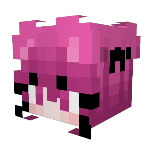 Cherrryyyyy Minecraft avatar head, 3D render