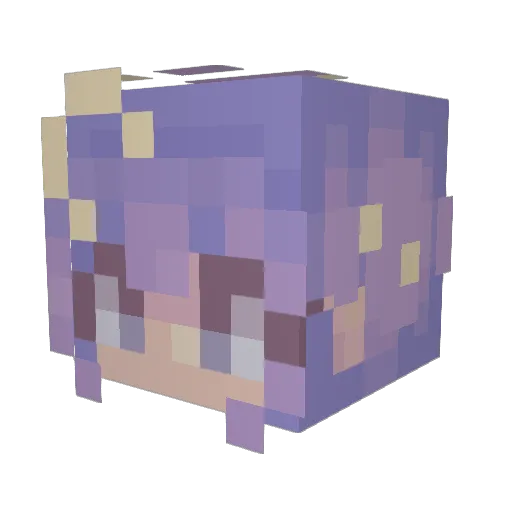 Cherry2019 Minecraft avatar head, 3D render