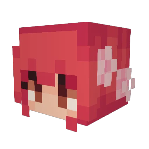 Cherry57 Minecraft avatar head, 3D render