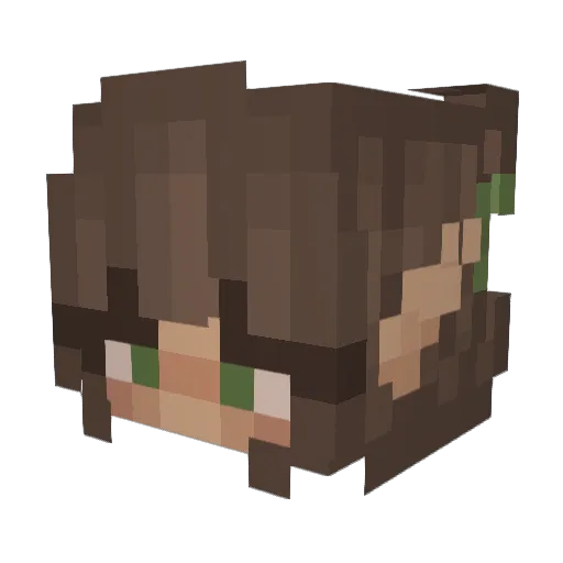 CherryBee007 Minecraft avatar head, 3D render