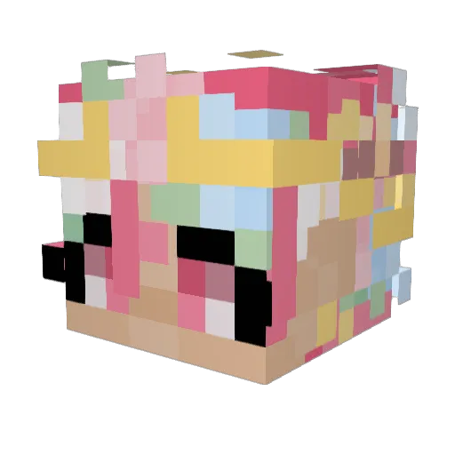 CherryBerry__ Minecraft avatar head, 3D render