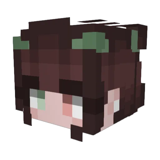 CherryBetti Minecraft avatar head, 3D render