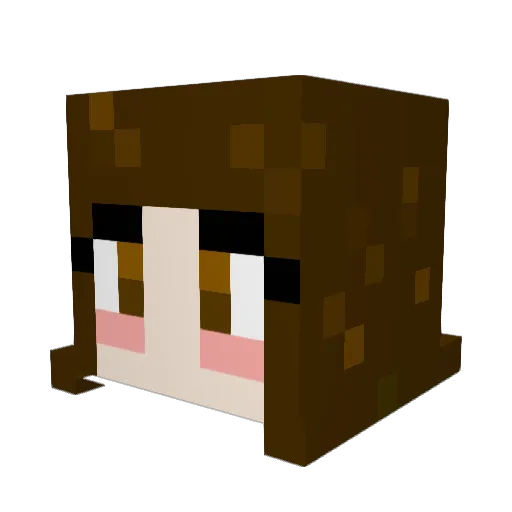 CherryBlood03 Minecraft avatar head, 3D render