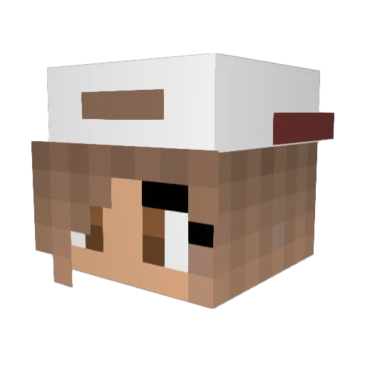 CherryBlossom6 Minecraft avatar head, 3D render