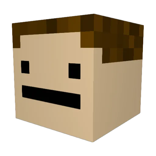 CherryBowl Minecraft avatar head, 3D render