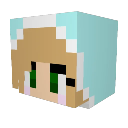 CherryBrry Minecraft avatar head, 3D render