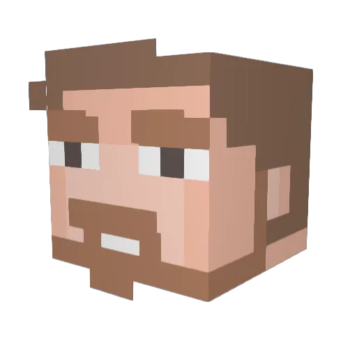 CherryBurger32 Minecraft avatar head, 3D render